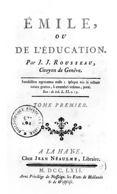 Frontispice voor Emile door Jean-Jacques Rousseau, 1762 door Netherlandish School