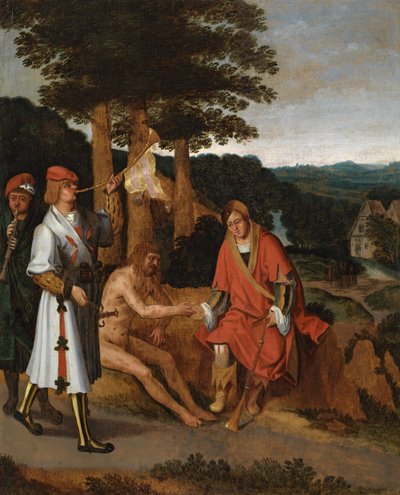 Job en zijn Troosters door Netherlandish School