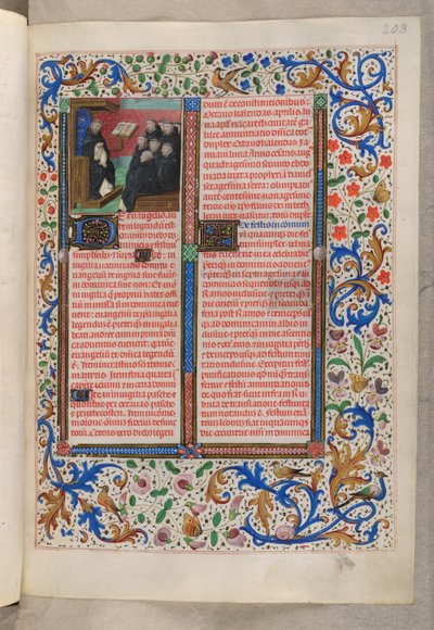 Een Dominicaan leest voor aan zijn medebroeders, Brevier, Gebruik van de Dominicanen (