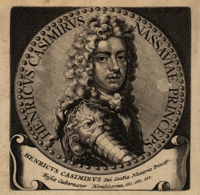 Portret van Hendrik Casimir II van Nassau-Dietz (1657-1696) door Netherlandish School