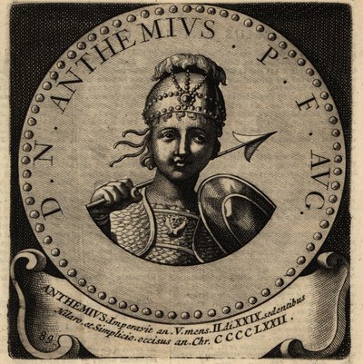 Portret van Romeinse keizer Anthemius door Netherlandish School