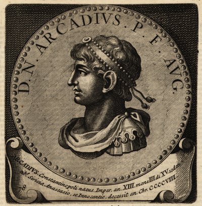 Portret van Romeinse keizer Arcadius door Netherlandish School