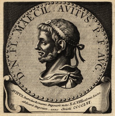 Portret van Romeinse keizer Avitus door Netherlandish School