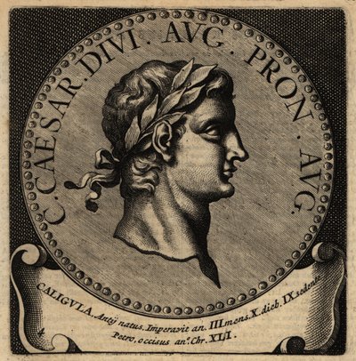 Portret van de Romeinse keizer Caligula door Netherlandish School