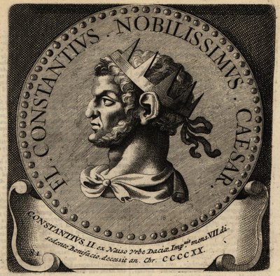 Portret van Romeinse keizer Constantius II door Netherlandish School