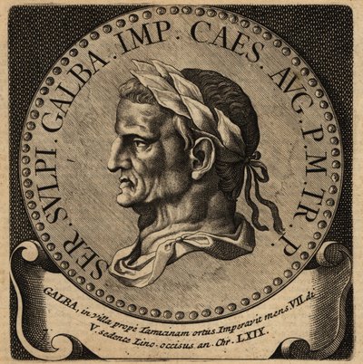 Portret van Romeinse keizer Galba door Netherlandish School
