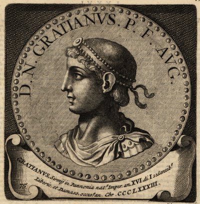 Portret van Romeinse keizer Gratianus door Netherlandish School