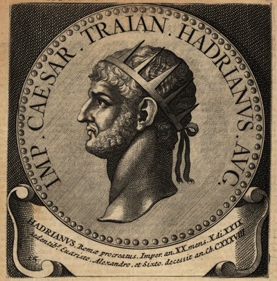 Portret van Romeinse keizer Hadrianus door Netherlandish School