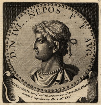 Portret van Romeinse keizer Julius Nepos door Netherlandish School