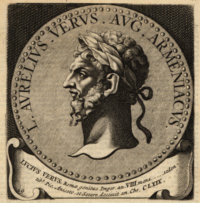 Portret van Romeinse keizer Lucius Verus door Netherlandish School