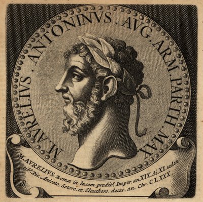 Portret van Romeinse keizer Marcus Aurelius door Netherlandish School