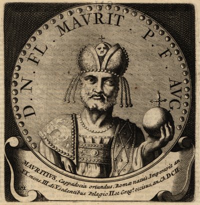 Portret van Romeinse keizer Mauricius door Netherlandish School