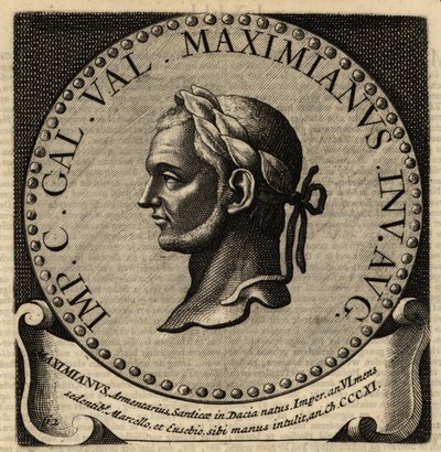 Portret van Romeinse keizer Maximian door Netherlandish School