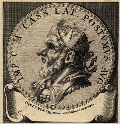 Portret van Romeinse keizer Postumus door Netherlandish School