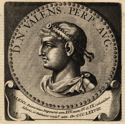 Portret van Romeinse keizer Valens door Netherlandish School