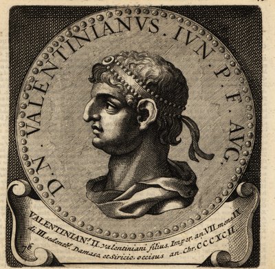 Portret van Romeinse keizer Valentinianus II door Netherlandish School