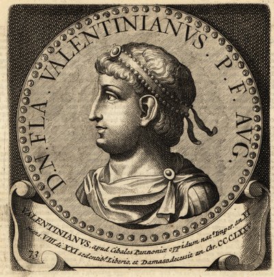 Portret van Romeinse keizer Valentinianus I door Netherlandish School