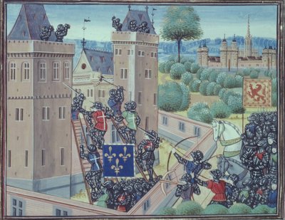 De verovering van Wark Castle door de Fransen en Schotten, uit Boek II van 