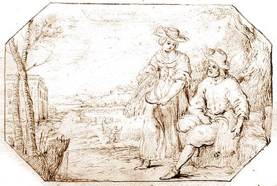 De Vier Seizoenen: Zomer - Oogsten, ca. 1675 door Netherlandish School