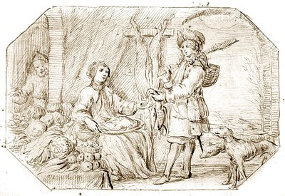 De vier seizoenen: Winter - Terugkeer van de jacht, c.1675 door Netherlandish School