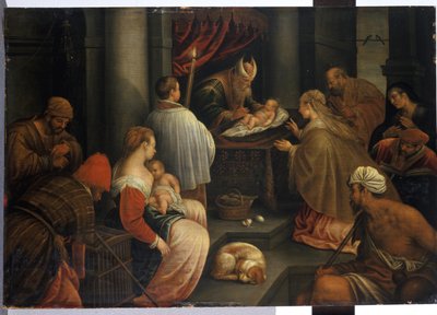 De Presentatie van Christus in de Tempel door Netherlandish School