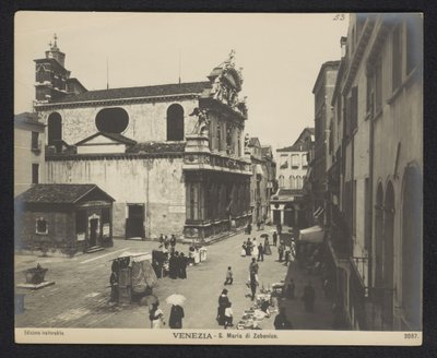 Exterieur van de Santa Maria Zobenigo te Venetië door Neue Photographische Gesellschaft