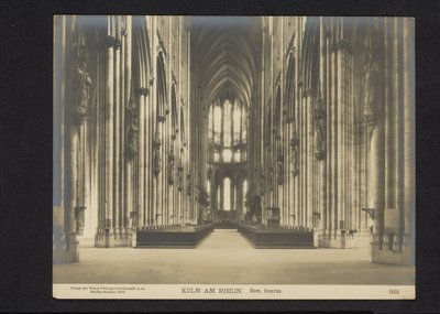Interieur van de dom van Keulen door Neue Photographische Gesellschaft