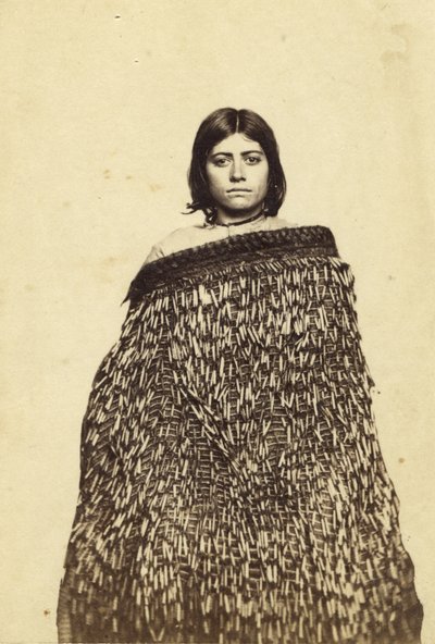 Mina Makata, Halfbloed Maori, c.1865 door New Zealander Photographer