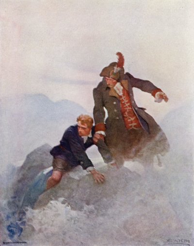 Illustratie voor Kidnapped door Robert Louis Stevenson (kleur litho) door Newell Convers (after) Wyeth