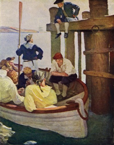 Illustratie voor Kidnapped door Robert Louis Stevenson (kleur litho) door Newell Convers (after) Wyeth