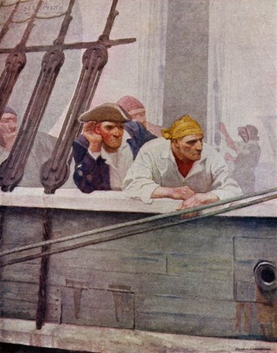 Illustratie voor Kidnapped door Robert Louis Stevenson door Newell Convers (after) Wyeth