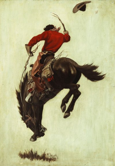 Bucking Bronco door Newell Convers Wyeth