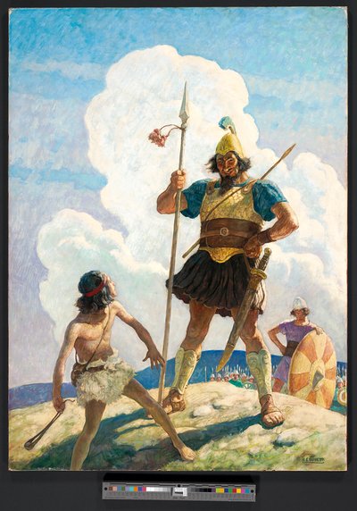 David en Goliath, ca. 1939 door Newell Convers Wyeth