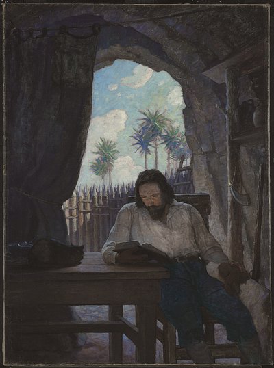 In de ochtend nam ik de Bijbel; en beginnend bij het Nieuwe Testament, begon ik... door Newell Convers Wyeth