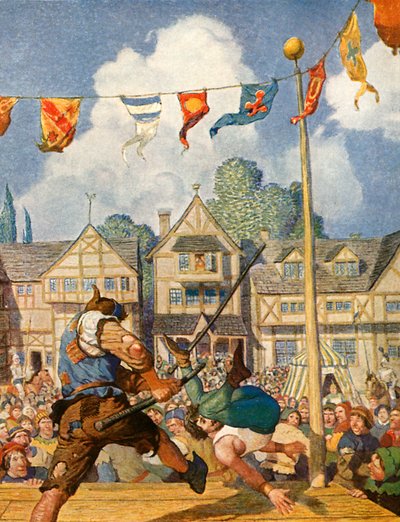 Kleine John verslaat Eric van Lincoln door Newell Convers Wyeth