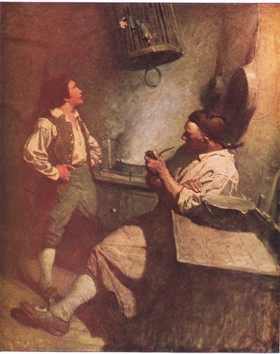 Long John Silver en Hawkins: Voor mij was hij vriendelijk en altijd blij om me in de kombuis te zien door Newell Convers Wyeth