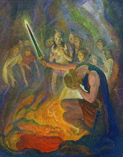 Odysseus in het land van de doden door Newell Convers Wyeth