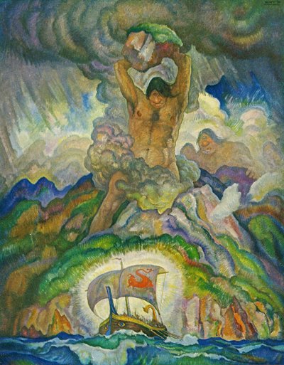 Polyphemus, de Cycloop door Newell Convers Wyeth