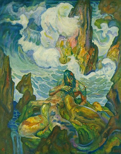 Proteus, de oude man van de zee door Newell Convers Wyeth