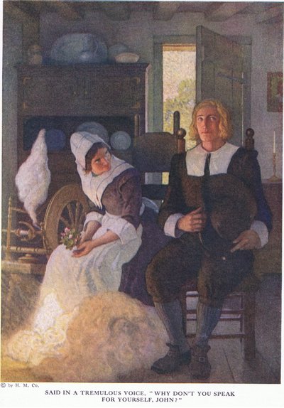 Zei met trillende stem, waarom spreek je niet voor jezelf, John door Newell Convers Wyeth