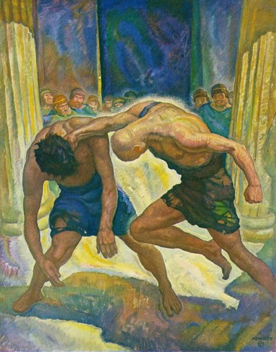 Het gevecht van de bedelaars door Newell Convers Wyeth