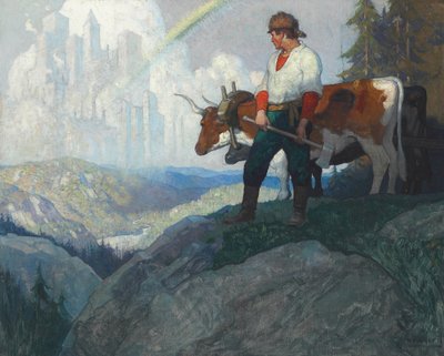 De Pionier en de Visie, c.1918 door Newell Convers Wyeth