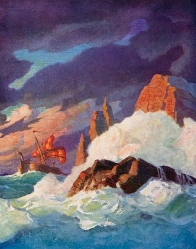 De storm op de Firth of Clyde door Newell Convers Wyeth
