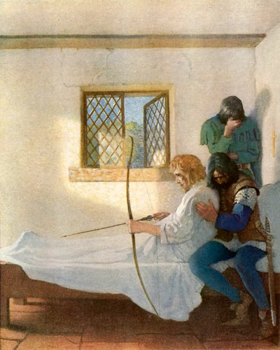 Het heengaan van Robin Hood door Newell Convers Wyeth