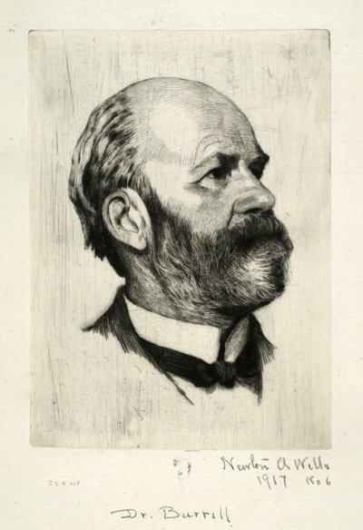 Portret van Dr. Burrill door Newton A. Wells