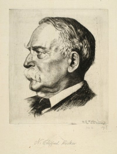 Portret van N. Clifford Ricker door Newton A. Wells
