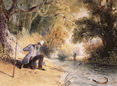 Snoekvissen, Het Vangen van een Jack, c.1839 door Newton Fielding