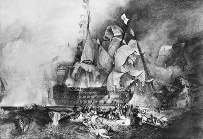 HMS Victory, Brits oorlogsschip, ca. 1805 door Newton and Co