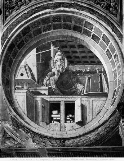 St. Gregorius, c.1450-52 door Niccolò Pizzolo
