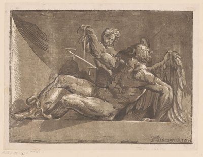 Saturnus door Niccolò Vicentino (attributed to)